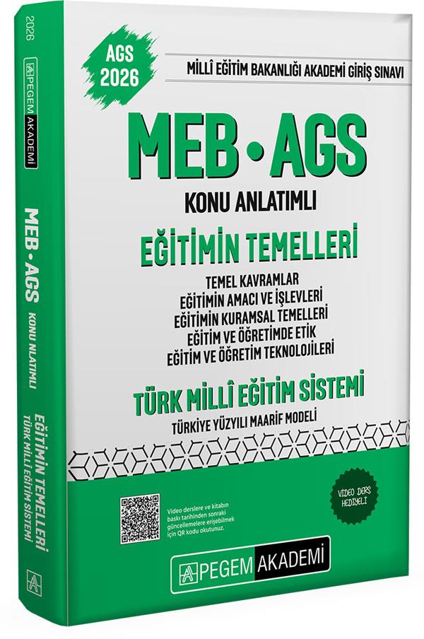 Pegem 2026 MEB AGS Eğitimin Temelleri Türk Milli Eğitim Sistemi Konu Anlatımlı