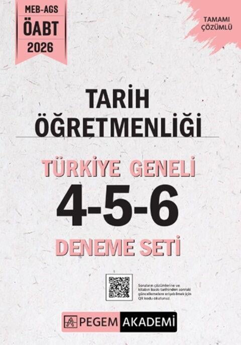 Pegem 2026 MEB AGS ÖABT Tarih Öğretmenliği Türkiye Geneli 4-5-6 Deneme Seti