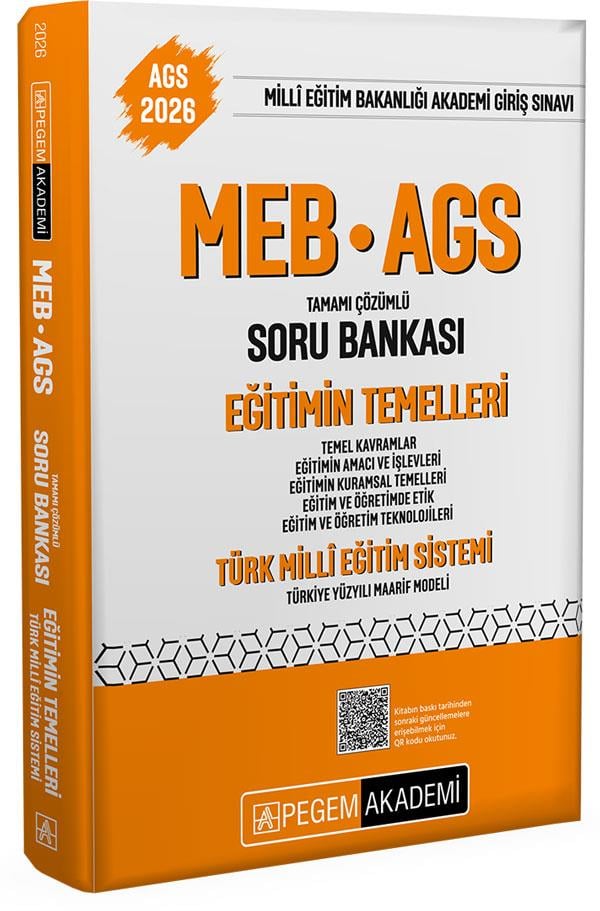 Pegem 2026 MEB AGS Soru Bankası Eğitimin Temelleri Türk Milli Eğitim Sistemi Soru Bankası