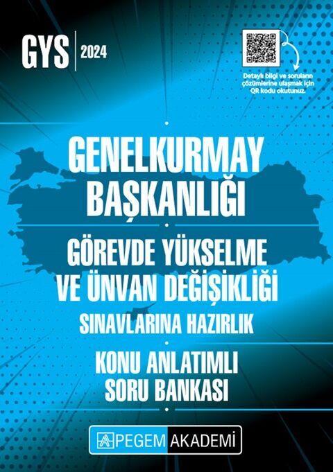 Pegem Akademi 2024 Genelkurmay Başkanlığı Görevde Yükselme ve Unvan Değişikliği Sınavlarına Hazırlık Konu Anlatımlı Soru Bankası