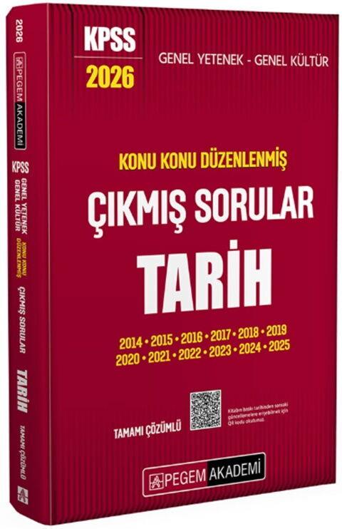 Pegem Akademi 2026 KPSS GYGK Tarih Konu Konu Düzenlenmiş Tamamı Çözümlü Çıkmış Sorular