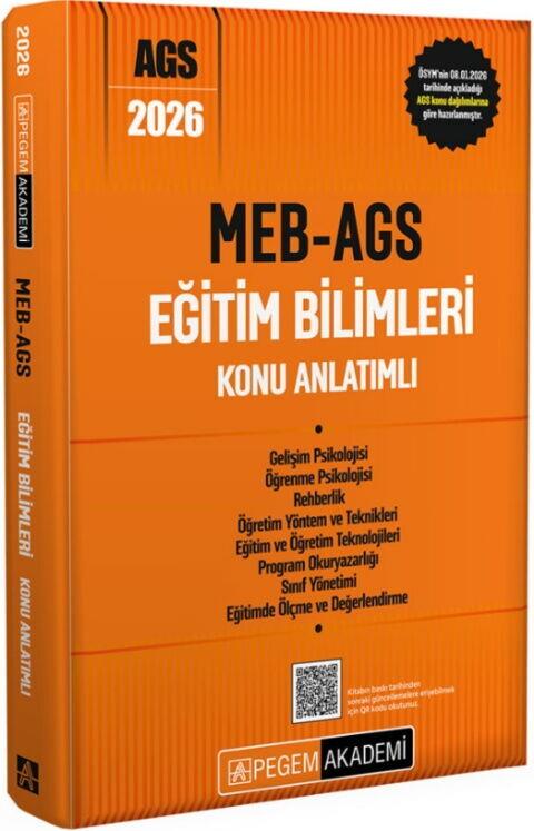Pegem Akademi 2026 MEB AGS Eğitim Bilimleri Konu Anlatımlı