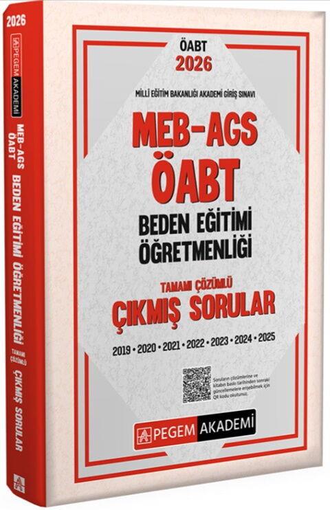 Pegem Akademi 2026 MEB AGS ÖABT Beden Eğitimi Öğretmenliği Tamamı Çözümlü Çıkmış Sorular