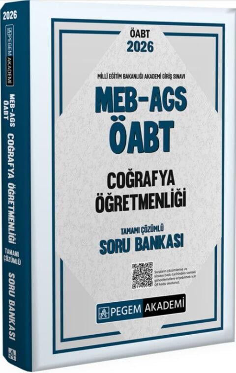 Pegem Akademi 2026 MEB AGS ÖABT Coğrafya Öğretmenliği Tamamı Çözümlü Soru Bankası