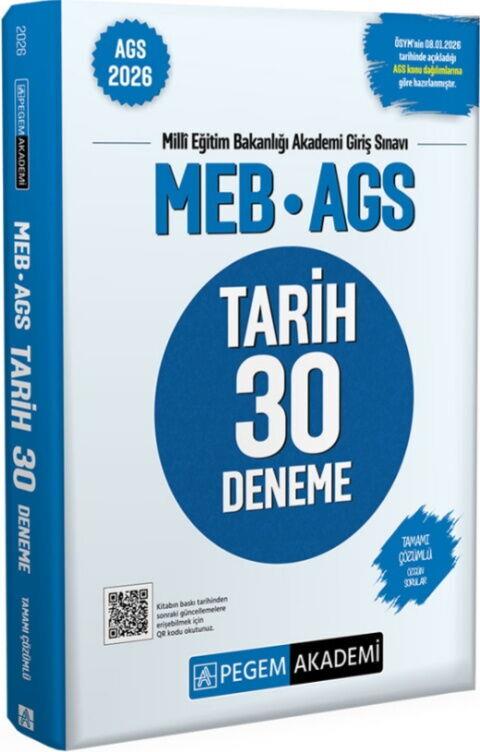 Pegem Akademi 2026 MEB AGS Tarih 30 Deneme