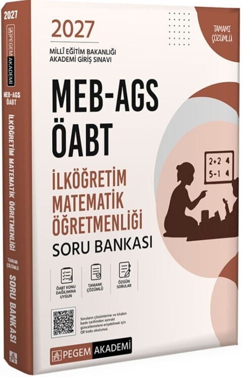Pegem Akademi 2027 MEB AGS ÖABT İlköğretim Matematik Öğretmenliği Tamamı Çözümlü Soru Bankası