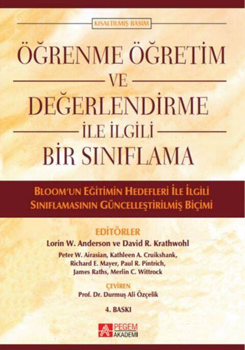 Pegem Akademi Öğrenme Öğretim ve Değerlendirme ile İlgili Bir Sınıflama