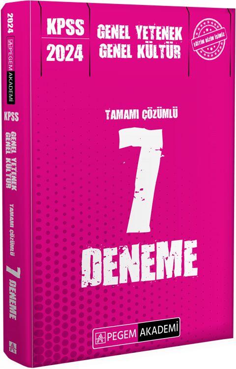 Pegem Yayınları 2024 KPSS Genel Yetenek Genel Kültür Tamamı Çözümlü 7 Deneme