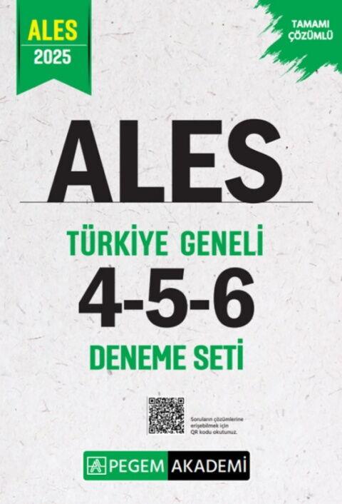 Pegem Yayınları 2025 ALES Tamamı Çözümlü Türkiye Geneli 4-5-6 Deneme Seti