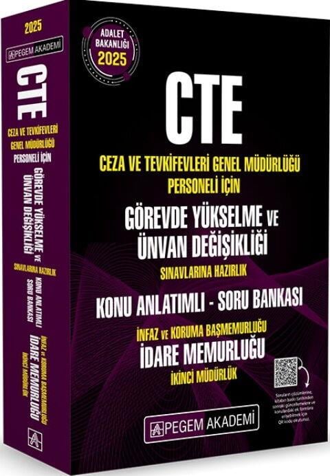 Pegem Yayınları 2025 CTE Adalet Bakanlığı Ceza ve Tevkifevleri Genel Müdürlüğü Personeli İçin GYS Ünvan Değişikliği Konu Anlatım