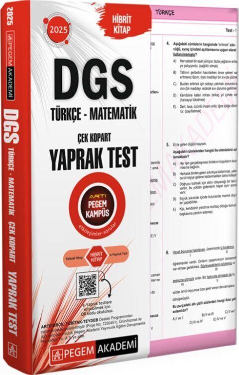Pegem Yayınları 2025 DGS Çek Kopart Yaprak Test