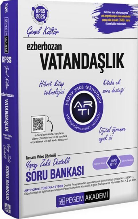 Pegem Yayınları 2025 Ezberbozan KPSS Genel Yetenek Genel Kültür Vatandaşlık Soru Bankası