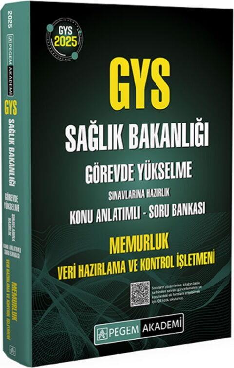 Pegem Yayınları 2025 GYS Sağlık Bakanlığı Memurluk Veri Hazırlama ve Kontrol İşletmeni Konu Anlatımlı Soru Bankası