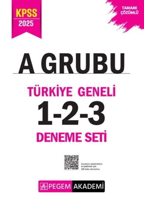 Pegem Yayınları 2025 KPSS A Grubu Tamamı Çözümlü Türkiye Geneli 1-2-3 3 lü Deneme Seti