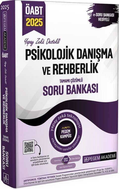 Pegem Yayınları 2025 KPSS ÖABT Psikolojik Danışma ve Rehberlik Tamamı Çözümlü Soru Bankası