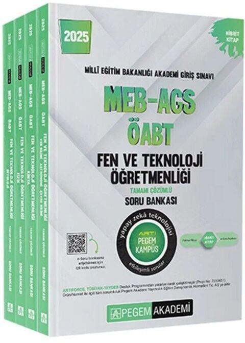 Pegem Yayınları 2025 MEB AGS ÖABT Fen ve Teknoloji Öğretmenliği Soru Bankası Modüler Set