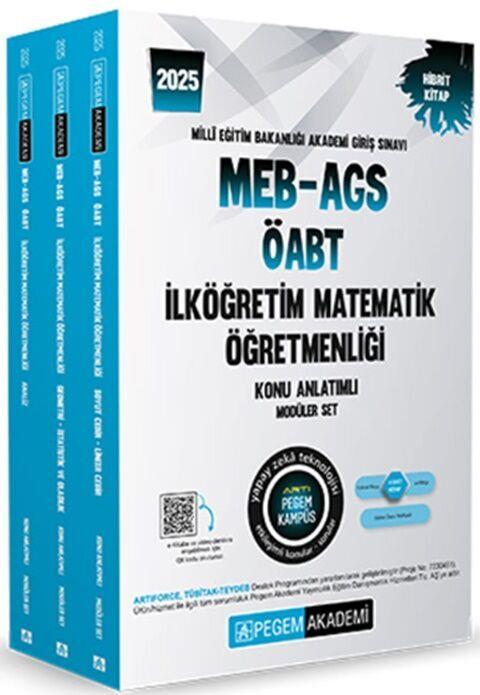 Pegem Yayınları 2025 MEB AGS ÖABT İlköğretim Matematik Öğretmenliği Konu Anlatımlı Modüler Set