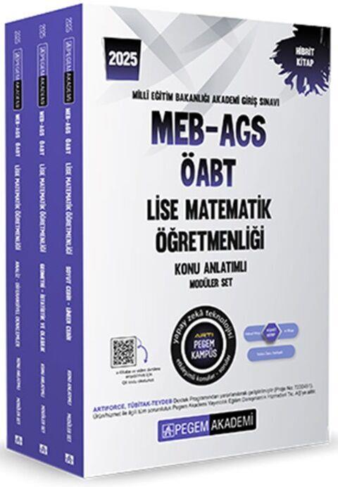 Pegem Yayınları 2025 MEB AGS ÖABT Lise Matematik Öğretmenliği Konu Anlatımlı Modüler Set