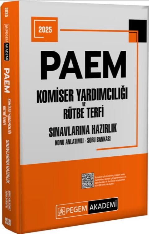 Pegem Yayınları 2025 PAEM Komiser Yardımcılığı ve Rütbe Terfi Sınavlarına Hazırlık Konu Anlatımlı Soru Bankası