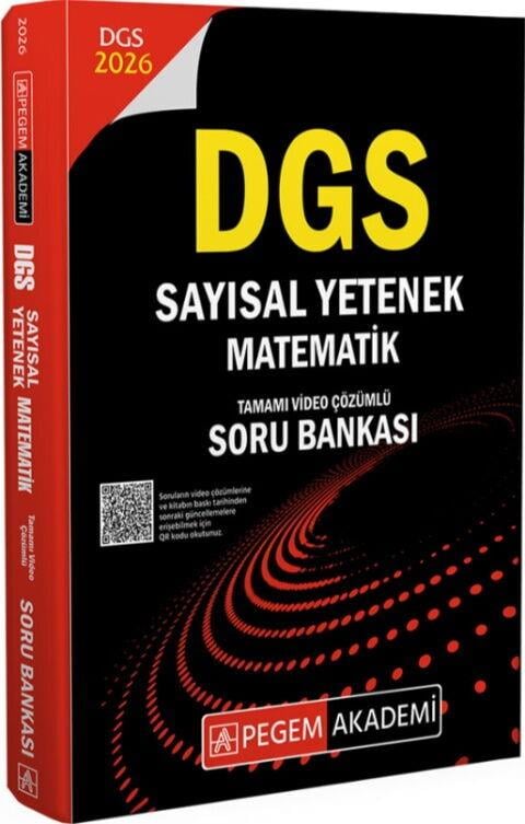 Pegem Yayınları 2026 DGS Sayısal Yetenek Matematik Tamamı Video Çözümlü Soru Bankası