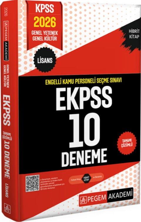 Pegem Yayınları 2026 E KPSS Engelli Kamu Personeli Seçme Sınavı Tamamı Çözümlü 10 Deneme