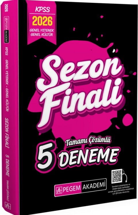 Pegem Yayınları 2026 KPSS Genel Yetenek Genel Kültür Sezon Finali Tamamı Çözümlü 5 Deneme