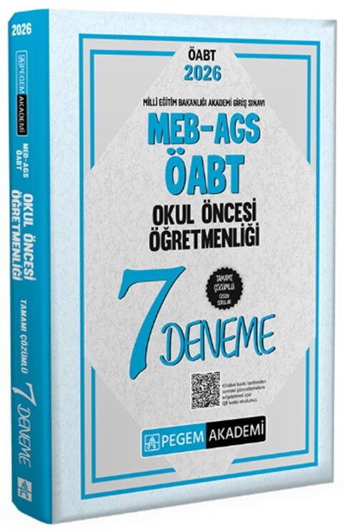 Pegem Yayınları 2026 MEB AGS ÖABT Okul Öncesi Öğretmenliği Tamamı Çözümlü 7 Deneme