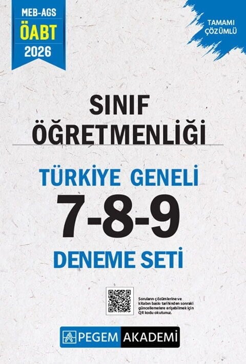 Pegem Yayınları 2026 MEB AGS ÖABT Sınıf Öğretmenliği Türkiye Geneli 7-8-9 Deneme Seti
