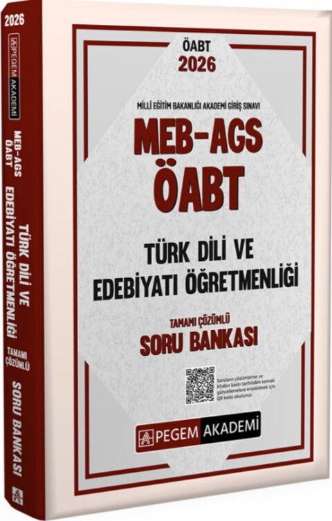 Pegem Yayınları 2026 MEB AGS ÖABT Türk Dili ve Edebiyatı Öğretmenliği Tamamı Çözümlü Soru Bankası
