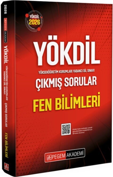 Pegem Yayınları 2026 YÖKDİL Fen Bilimleri Çıkmış Sorular