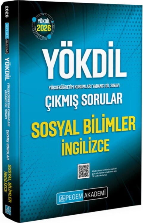 Pegem Yayınları 2026 YÖKDİL Sosyal Bilimler İngilizce Çıkmış Sorular