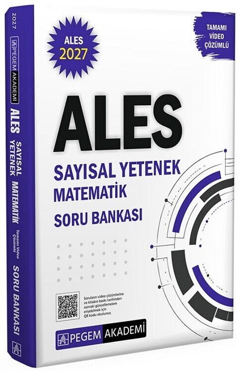 Pegem Yayınları 2027 ALES Sayısal Yetenek Matematik Tamamı Video Çözümlü Soru Bankası