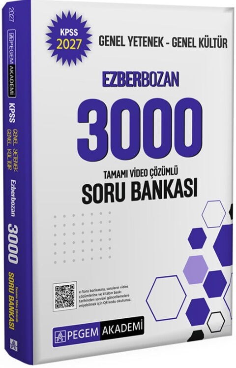 Pegem Yayınları 2027 KPSS Genel Yetenek Genel Kültür Ezberbozan 3000 Soru Bankası