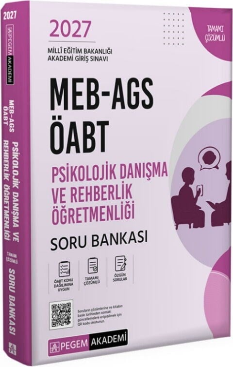 Pegem Yayınları 2027 MEB AGS ÖABT Psikolojik Danışma ve Rehberlik Tamamı Çözümlü Soru Bankası