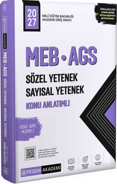 Pegem Yayınları 2027 MEB AGS Sözel Yetenek Sayısal Yetenek Konu Anlatımlı