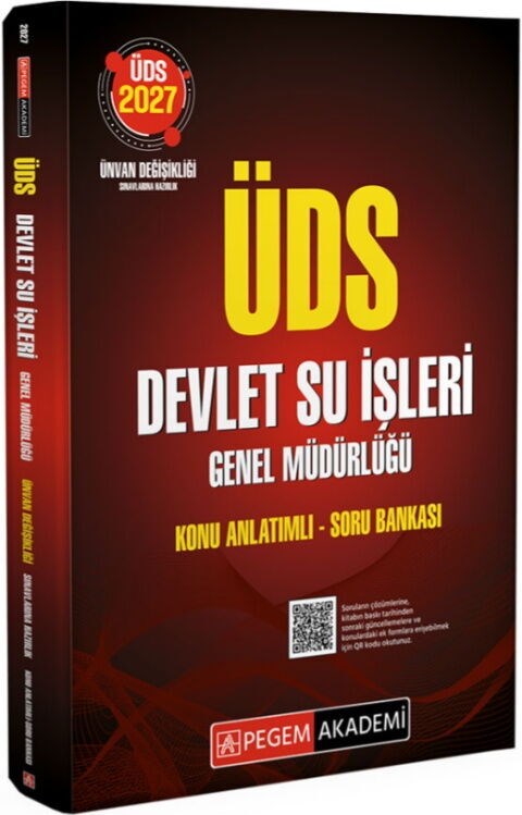 Pegem Yayınları 2027 ÜDS Devlet Su İşleri Genel Müdürlüğü Konu Anlatımlı Soru Bankası