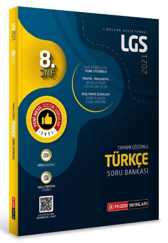 Pegem Yayınları 8. Sınıf LGS Türkçe Tamamı Çözümlü Soru Bankası