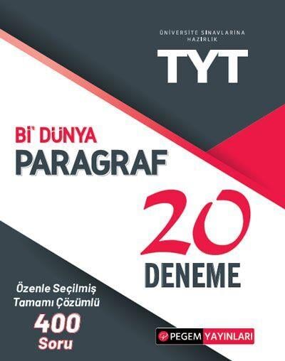 Pegem Yayınları TYT Bi Dünya Paragraf 20 Deneme