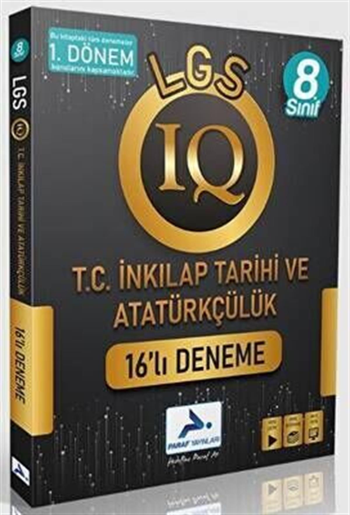 PRF Yayınları 8. Sınıf IQ İnkılap Tarihi 16 lı Deneme 1. Dönem Konuları