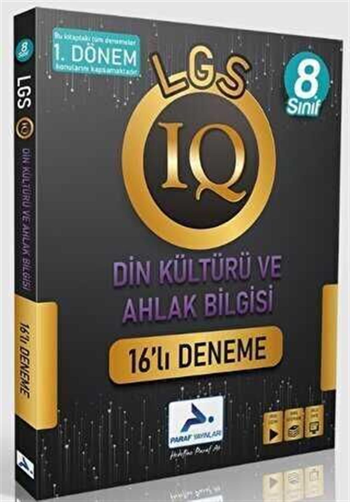 PRF Yayınları 8. Sınıf LGS Din Kültürü ve Ahlak Bilgisi 1. Dönem IQ 16 lı Deneme