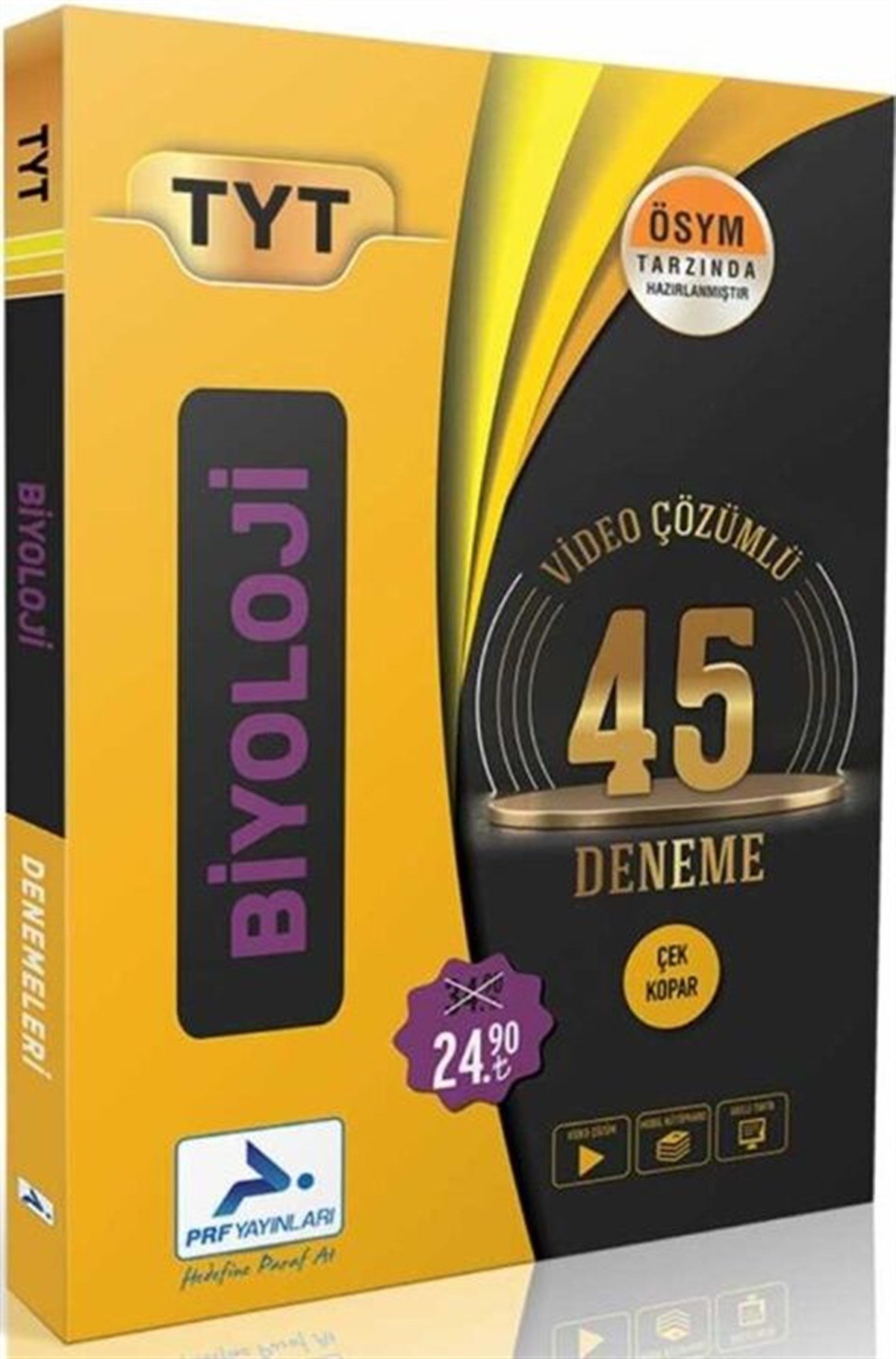 Paraf Yayınları TYT Biyoloji Video Çözümlü 45 Deneme