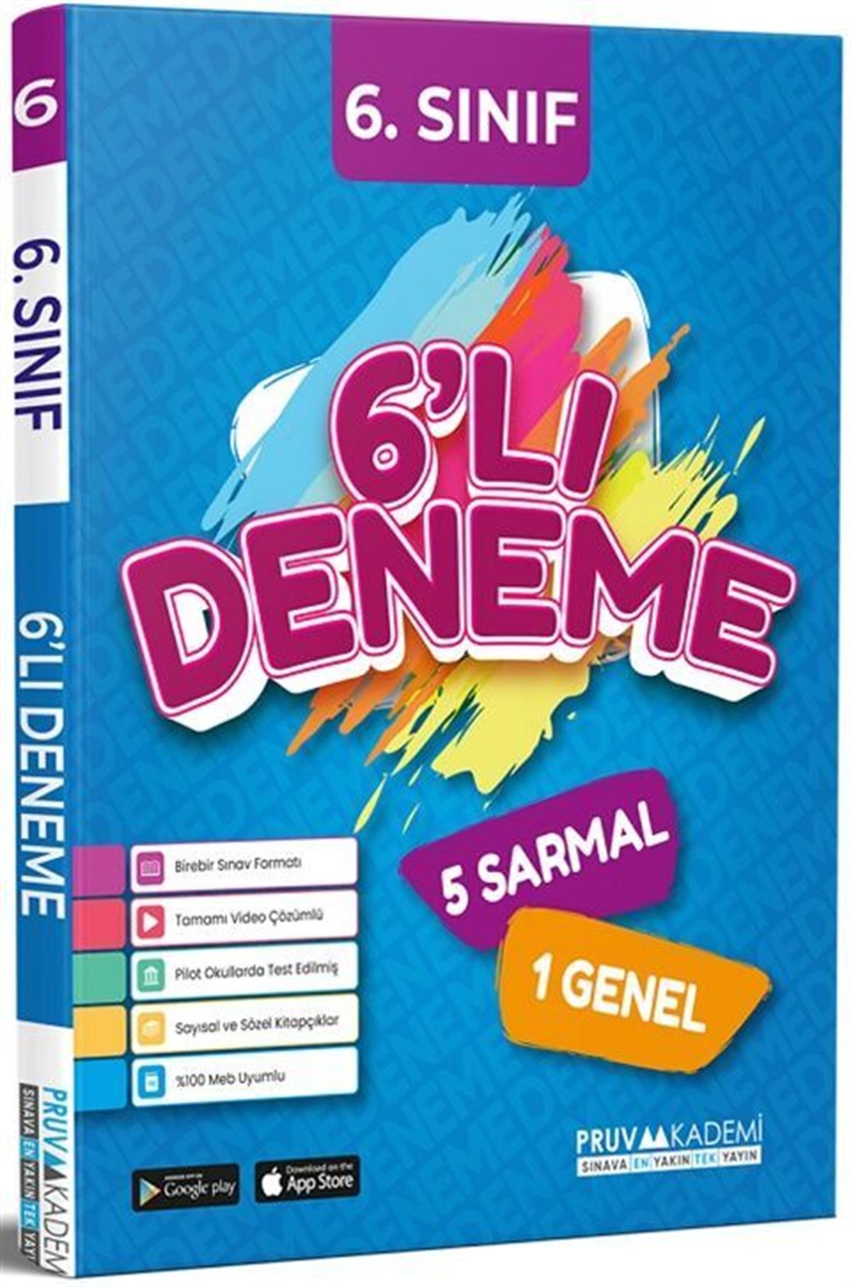 Pruva Akademi 6. Sınıf Tüm Dersler 6 lı Deneme