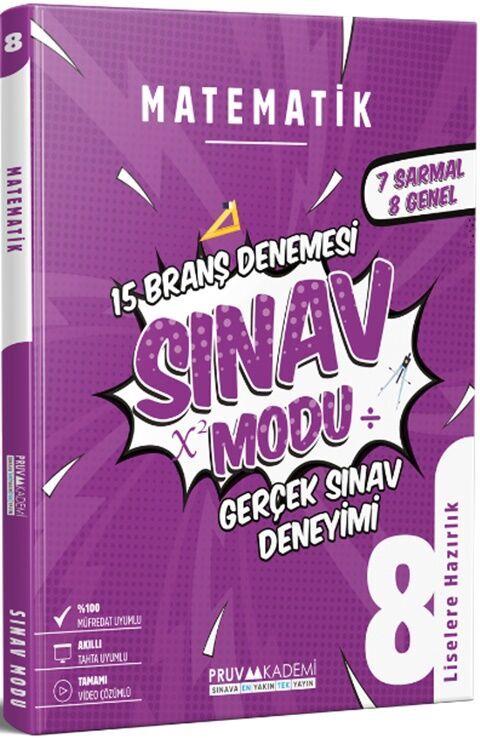 Pruva Akademi 8. Sınıf Matematik Branş Denemesi