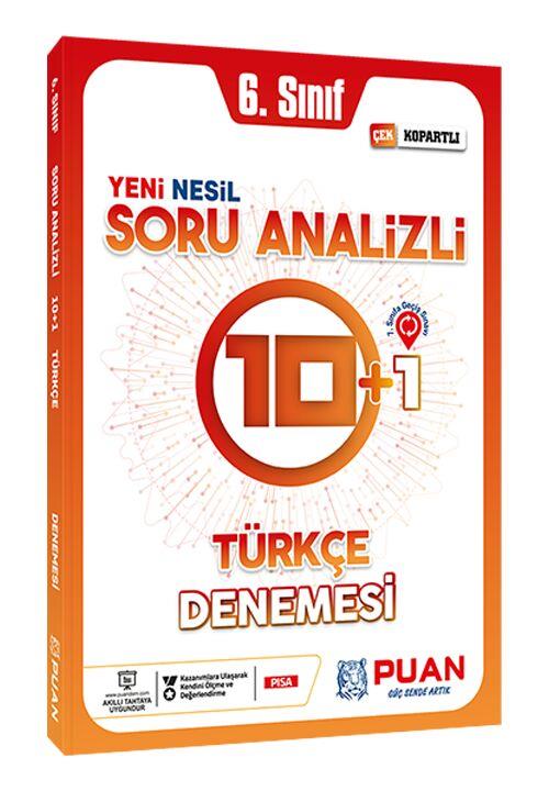 Puan Yayınları 6. Sınıf Türkçe Soru Analizli 10+1 Deneme