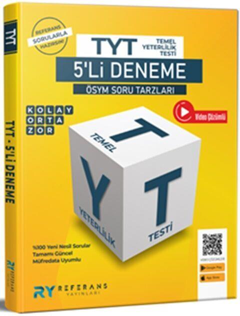Referans Yayınları 2024 TYT 5 li Deneme ÖSYM Tarzı Tüm Dersler Fasikül Denemeleri