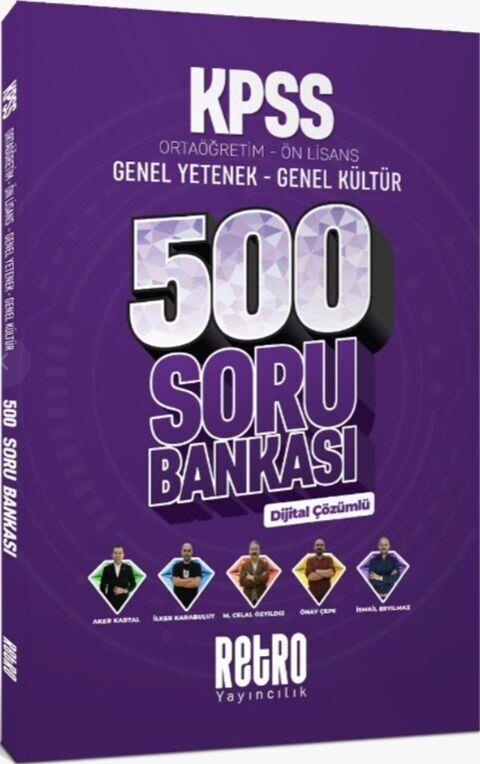 Retro Yayıncılık KPSS Genel Yetenek Genel Kültür Ortaöğretim Önlisans 500 Soru Bankası