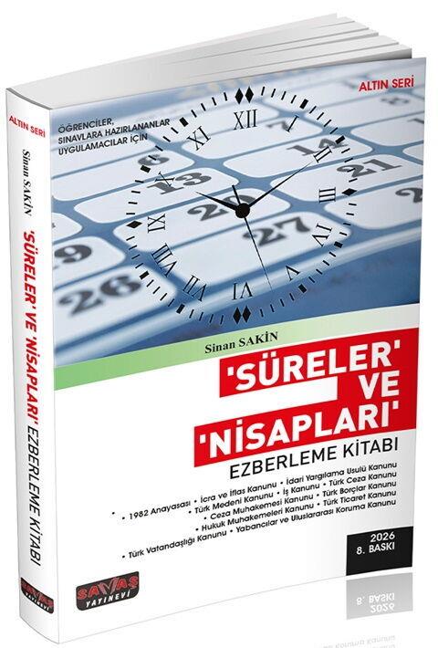 Savaş Akademi Süreler ve Nisapları Ezberleme Kitabı