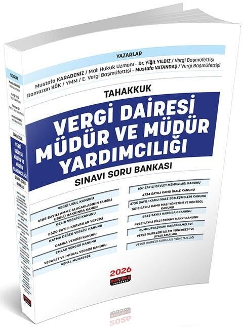 Savaş Akademi TAHAKKUK Vergi Dairesi Müdür ve Müdür Yardımcılığı Sınavı Soru Bankası