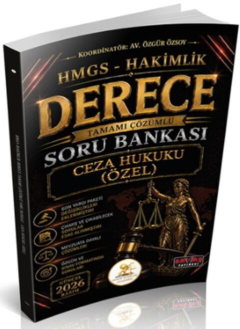 Savaş Yayınları 2026 HUKAL HMGS Hakimlik Derece Ceza Hukuku Özel Hükümler Soru Bankası