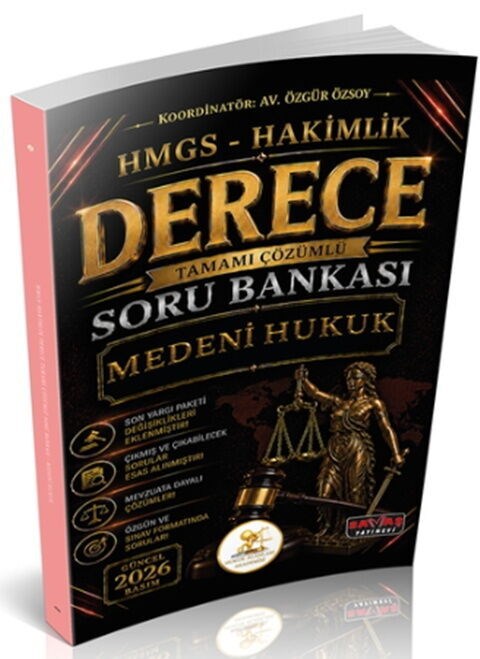 Savaş Yayınları 2026 HUKAL HMGS Hakimlik Derece Medeni Hukuk Soru Bankası